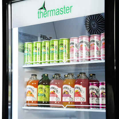 Thermaster Upright Glass Door Beverage Fridge - SDC-178B Thermaster
