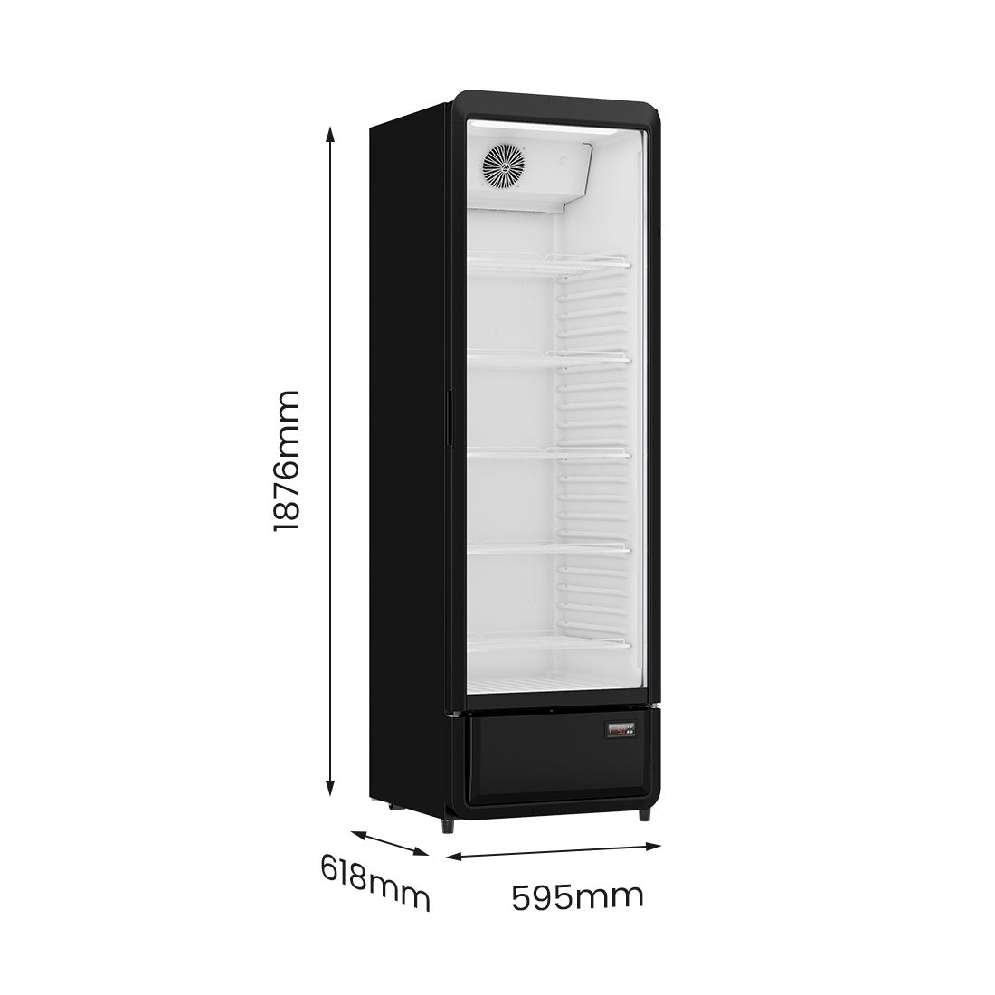 Thermaster Upright Glass Door Beverage Fridge - SDC-343B Thermaster