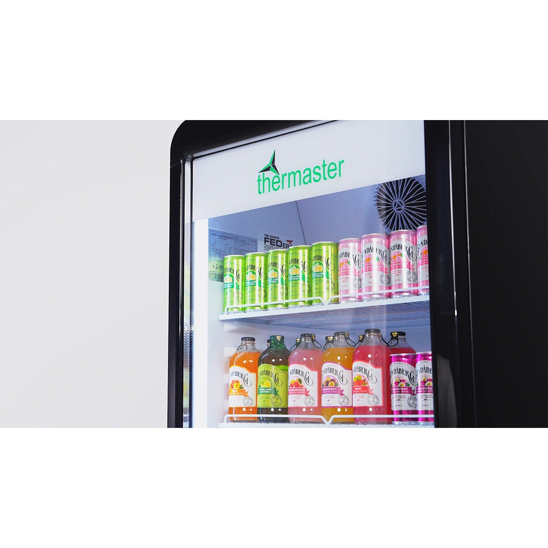 Thermaster Upright Glass Door Beverage Fridge - SDC-343B Thermaster