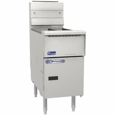 Pitco SE14T SSTC Split Tank Solstice Electric Double Baskets Fryer with Solid State Control Mattys