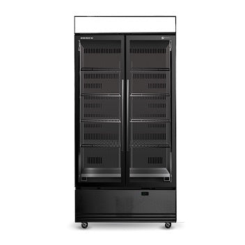 SKB900N-AC 2 Glass Door Display or Storage Fridge, Lit Sign Mattys