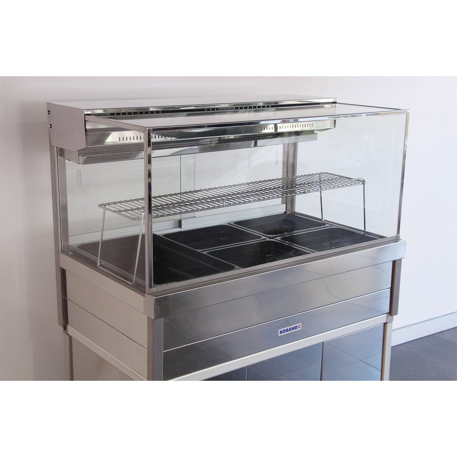 Roband Stainless steel midshelf to suit 2 x 3 pan food bars SM23