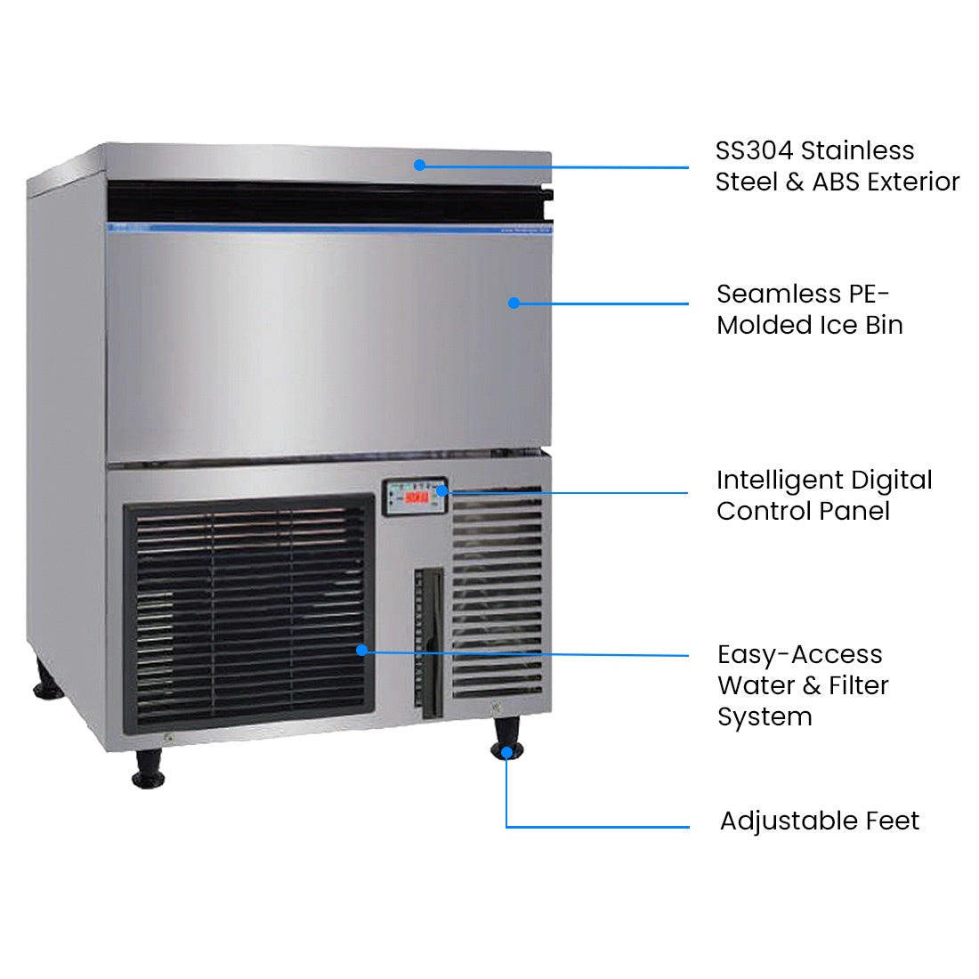 Blizzard Premium Under-Counter Ice Maker Large Cube Ice – SN-200P Blizzard Icemakers