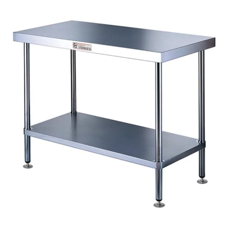 Simply Stainless Ss01.7.1200 Lb Work Bench With Leg Brace And Under Shelf (700 Series) Mattys