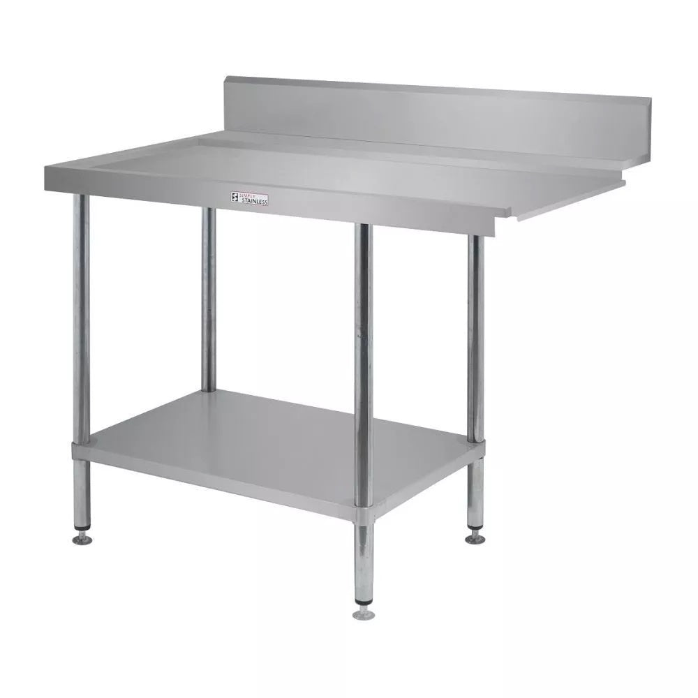 Benches Simply Stainless Left Hand Dishwasher Outlet Bench (600 Series) - 1650mm - SS07.1650L Simply Stainless