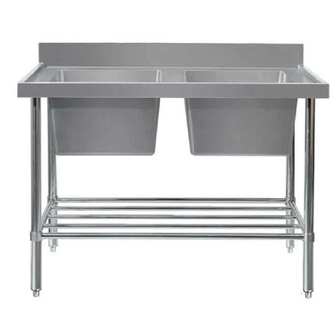 Mixrite Double Sink Bench - W1800 x D700 x H900 Left SS2718L Mattys