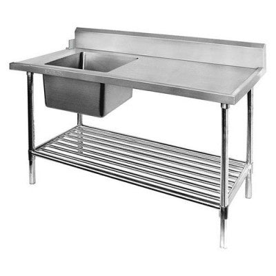 F.E.D. Modular systems SSBD7-1200L Left Inlet Single Sink Dishwasher Bench Mattys