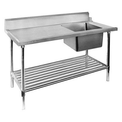 F.E.D. Modular systems SSBD7-1200R/A Right Inlet Single Sink Dishwasher Bench Mattys