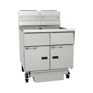 Pitco Solstice SSH75-FD/FF Supreme Fryers Filter Drawer On Casters Double Fryer Bank Mattys