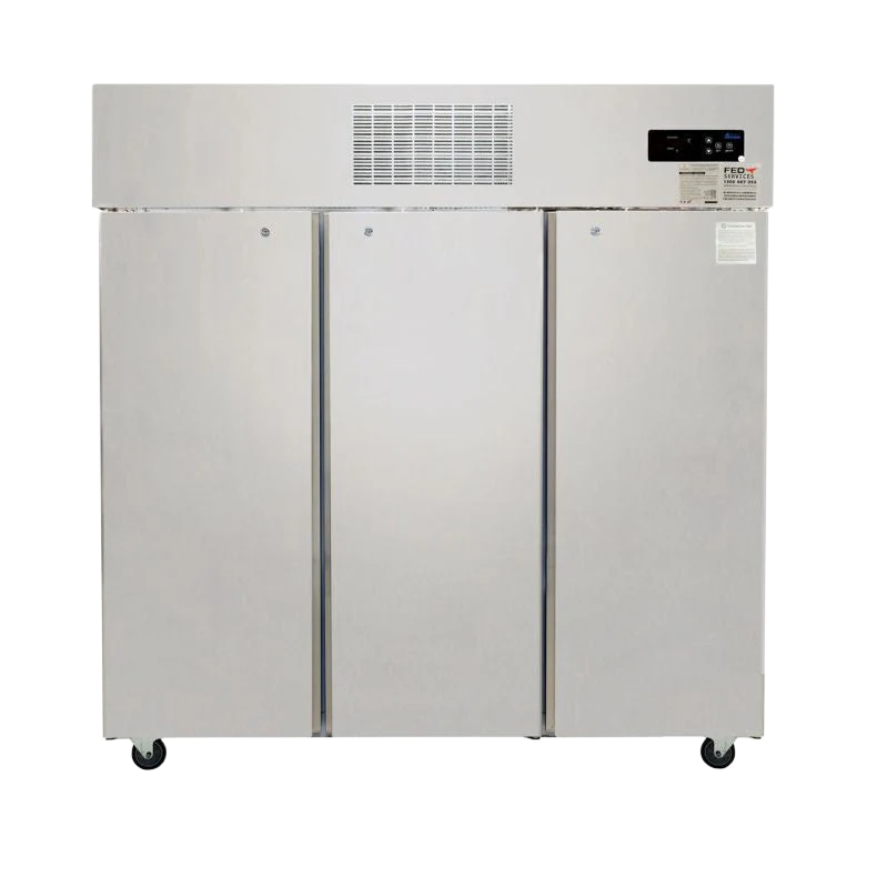 F.E.D. Temperate Thermaster Three Door SS Upright Display Freezer  SUF1500 Mattys