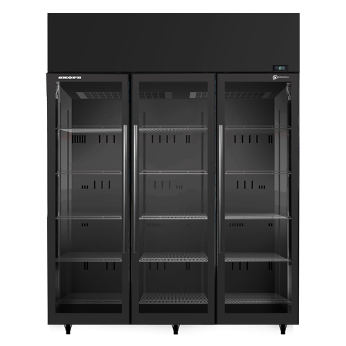 SKOPE ActiveCore SKT 3 Door Upright Display or Storage Fridge SKT1500N-A - Black SKOPE