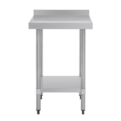 Shelving Vogue Stainless Steel Prep Table with Splashback 600mm - T379 Vogue