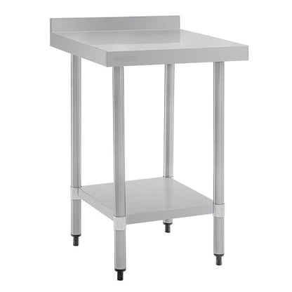Shelving Vogue Stainless Steel Prep Table with Splashback 600mm - T379 Vogue