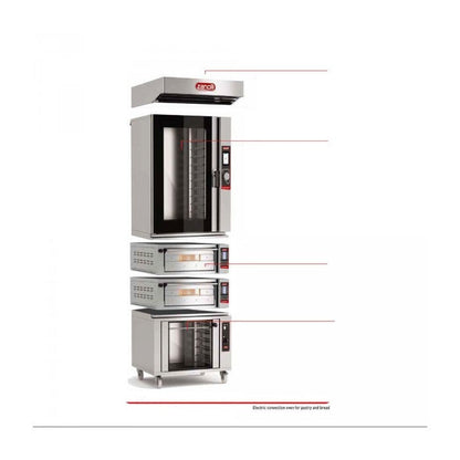 Zanolli TAE101SL Combi Teorema Baking Tower -10-Tray Convection | 2-Tray Single Deck Oven | Mobile Stand. Mattys