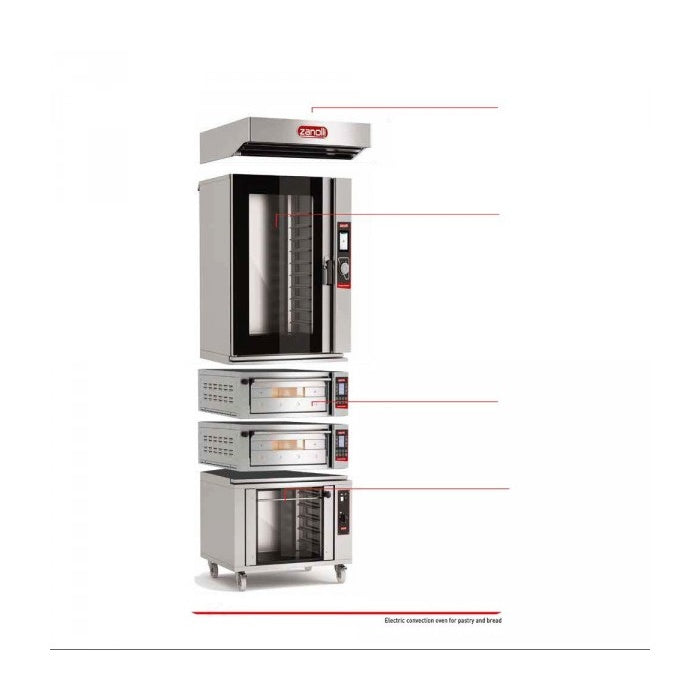 Zanolli TAE61SH Combi Teorema Baking Tower - 6-Tray Convection | 2-Tray Single Deck Oven | Mobile Stand Mattys