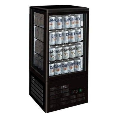 F.E.D. Thermaster Four-Sided Black Countertop Display Fridge - TCBD78B Mattys
