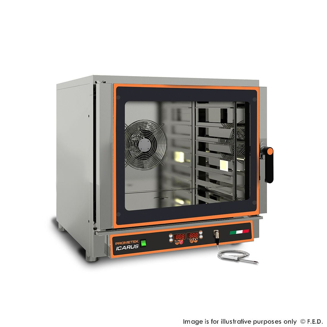 F.E.D. Prometek Icarus Nerone Combi oven 6 tray 3 phase 7.65kw - TD-6NE Mattys