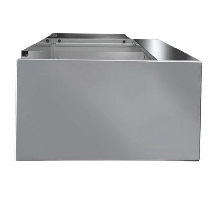 Tecnodom Serie MR80 Black 2000mm Self-serving Deli Display with Storage and Castors - TDMR-0820SELF Tecnodom