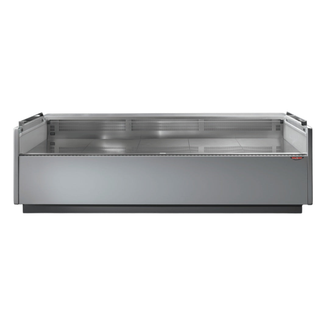 Tecnodom Serie MR80 Black 2480mm Self-serving Deli Display with Storage and Castors - TDMR-0825SELF Tecnodom