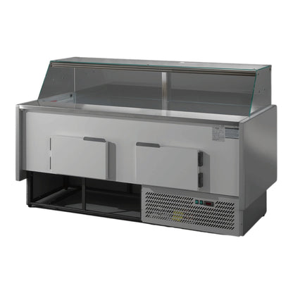 Tecnodom Serie MR9.5 2000mm Wide Deli Display with Storage and Castors - TDMR-0920 Tecnodom