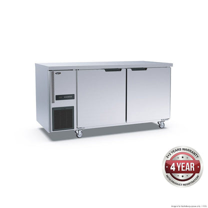 F.E.D. Thermaster TL1500BT Stainless Steel Double Door Workbench Freezer Mattys