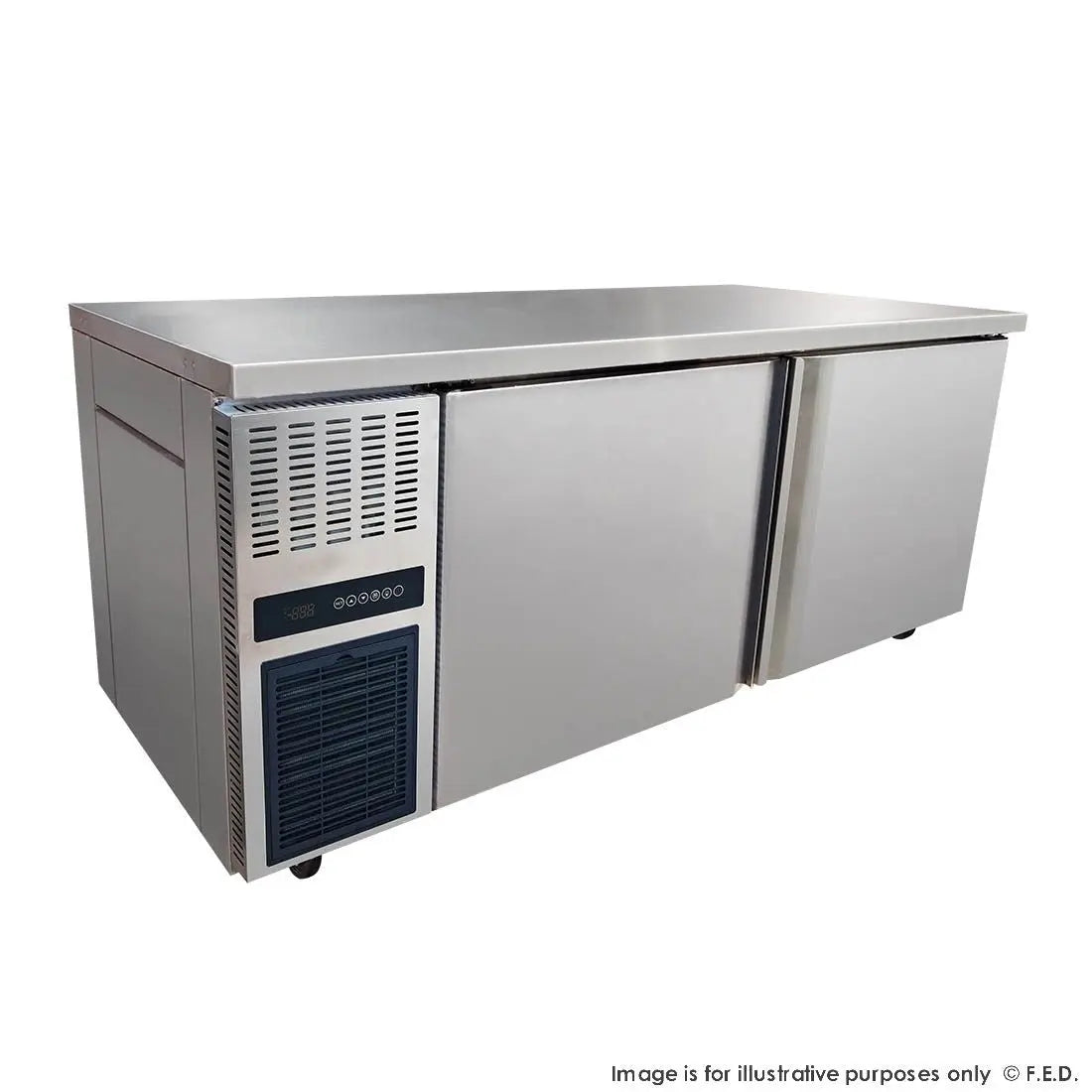 F.E.D. Stainless Steel Large Double Door Workbench Freezer - TL1800BT Mattys
