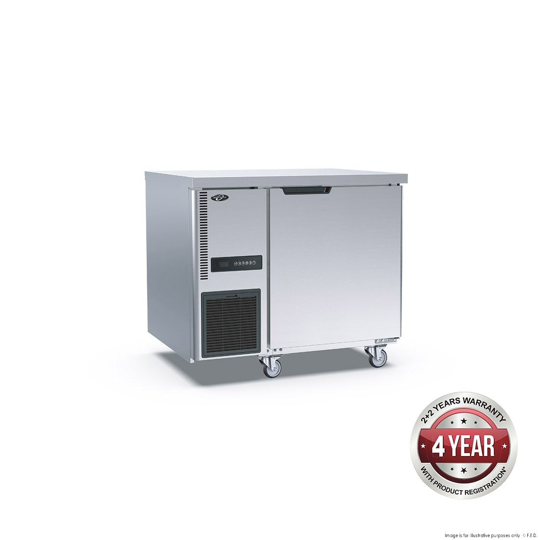 F.E.D. Thermaster TL900TN Stainless Steel Single Door Workbench Fridge Mattys