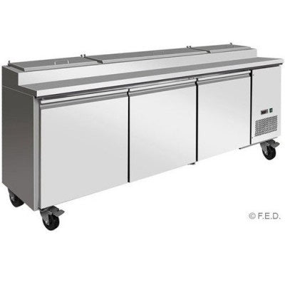 F.E.D. Temperate Thermaster Tropicalised Three Door Pizza Prep Fridge - TPB2400 Mattys