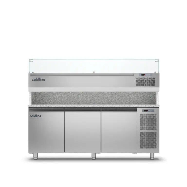 Coldline TZ17/1M VP - 3 Doors Prep Bench - With Display Case Mattys