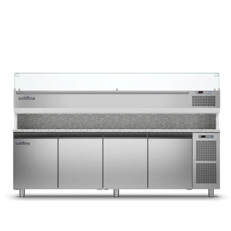 Coldline TZ21/1M VP - 4 Doors Prep Bench - With Display Case Mattys