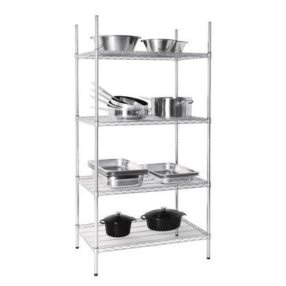 Shelving Vogue 4 Tier Wire Shelving Kit 915x610mm - U256 Vogue