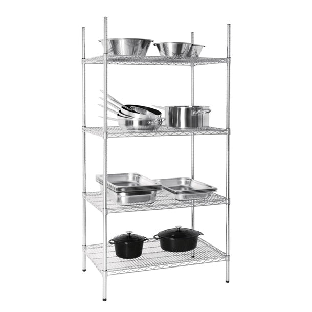 Shelving Vogue 4 Tier Wire Shelving Kit 915x610mm - U256 Vogue