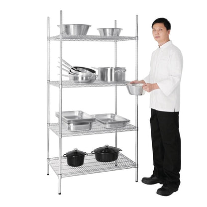 Shelving Vogue 4 Tier Wire Shelving Kit 915x610mm - U256 Vogue