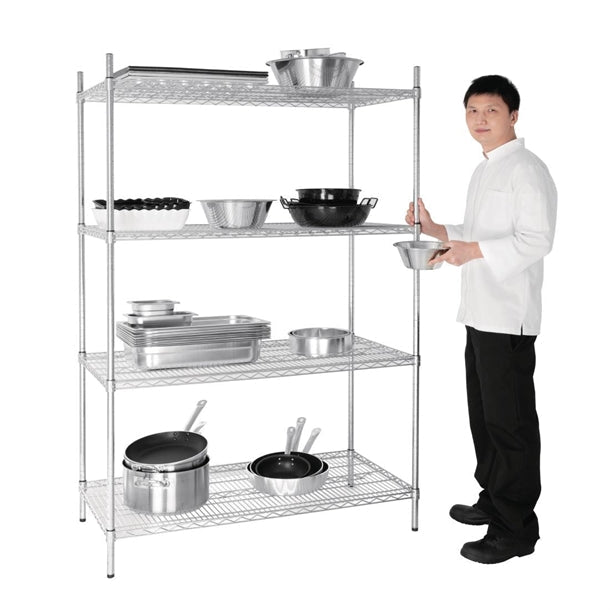 Shelving Vogue 4 Tier Wire Shelving Kit 1220x610mm - U257 Vogue