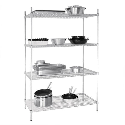 Shelving Vogue 4 Tier Wire Shelving Kit 1220x610mm - U257 Vogue