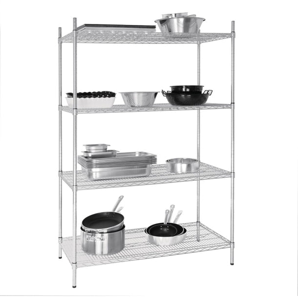 Shelving Vogue 4 Tier Wire Shelving Kit 1220x610mm - U257 Vogue