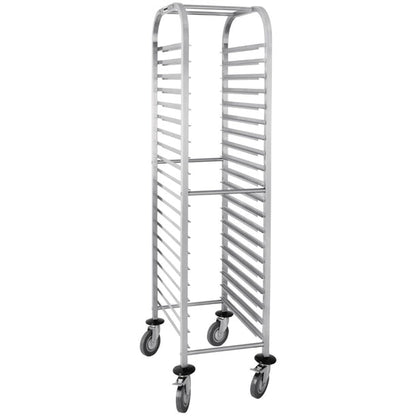 Stainless Steel & Shelving Vogue Gastronorm Racking Trolley 20 Level - U376 Vogue