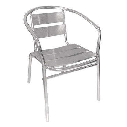 Cleaning Products Bolero Aluminium Stacking Chairs 735mm Pack of 4 - U419 Bolero