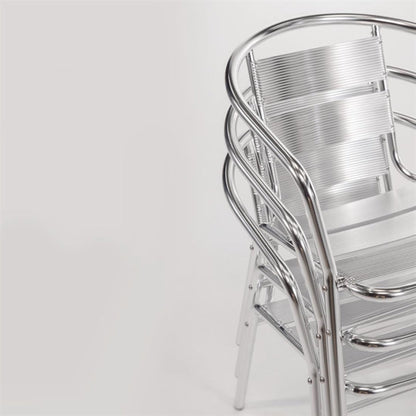 Cleaning Products Bolero Aluminium Stacking Chairs 735mm Pack of 4 - U419 Bolero