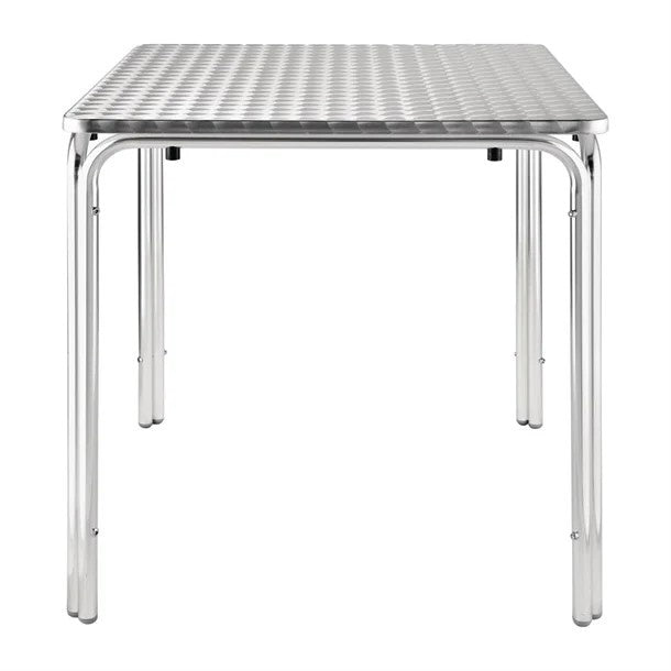 Bolero Stacking Square Table St/St with Curved Edge U505 Mattys