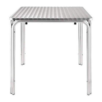 Bolero Stacking Square Table St/St with Curved Edge U505 Mattys