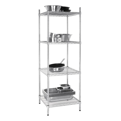 Shelving Vogue 4 Tier Wire Shelving Kit 610x610mm - U884 Vogue