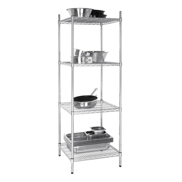 Shelving Vogue 4 Tier Wire Shelving Kit 610x610mm - U884 Vogue