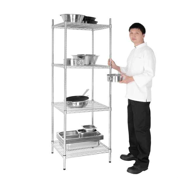 Shelving Vogue 4 Tier Wire Shelving Kit 610x610mm - U884 Vogue