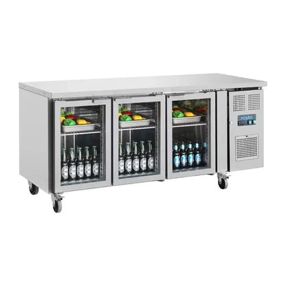 Polar U-Series Three Glass Door Counter Fridge UA024-A Mattys