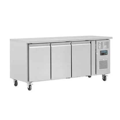 Refrigeration Polar U-Series Triple Door Counter Fridge - 417Ltr - UA048-A Mattys