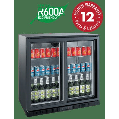 Exquisite Two Sliding Doors Backbar Display Refrigerators - UBC210S Mattys