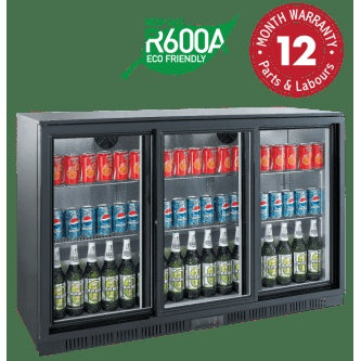 Exquisite Three Sliding Doors Backbar Display Refrigerators - UBC330S Mattys