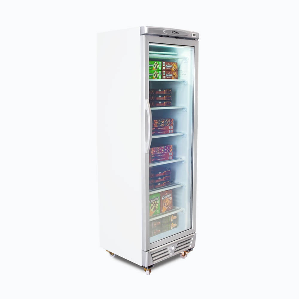 Bromic UF0374S - Upright Display Freezer - 300L - 1 Door - Flat Glass