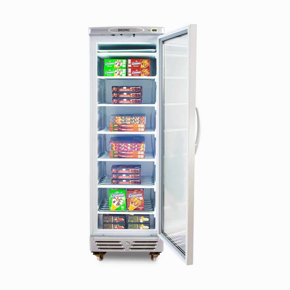 Bromic UF0374S - Upright Display Freezer - 300L - 1 Door - Flat Glass